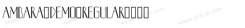 Ambara_Demo Regular字体转换
